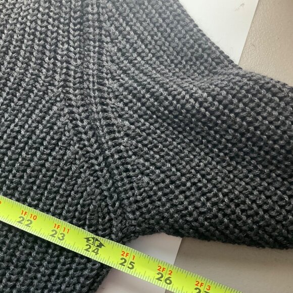 VTG DKNY Unisex Small Black Chunky Oversized Turtleneck Sweater Wool - Picture 5 of 9